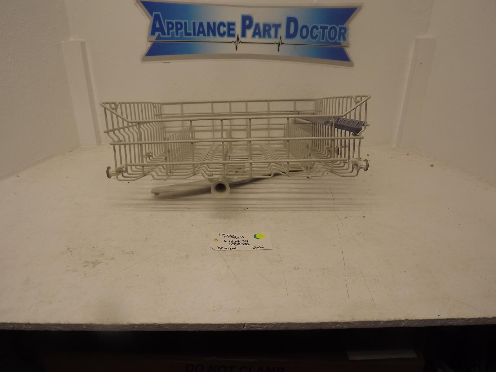 Kenmore Dishwasher W11169039 8539222 Upper Rack Used Kenmore Dishwasher W11169039 8539222 Upper Rack Used
